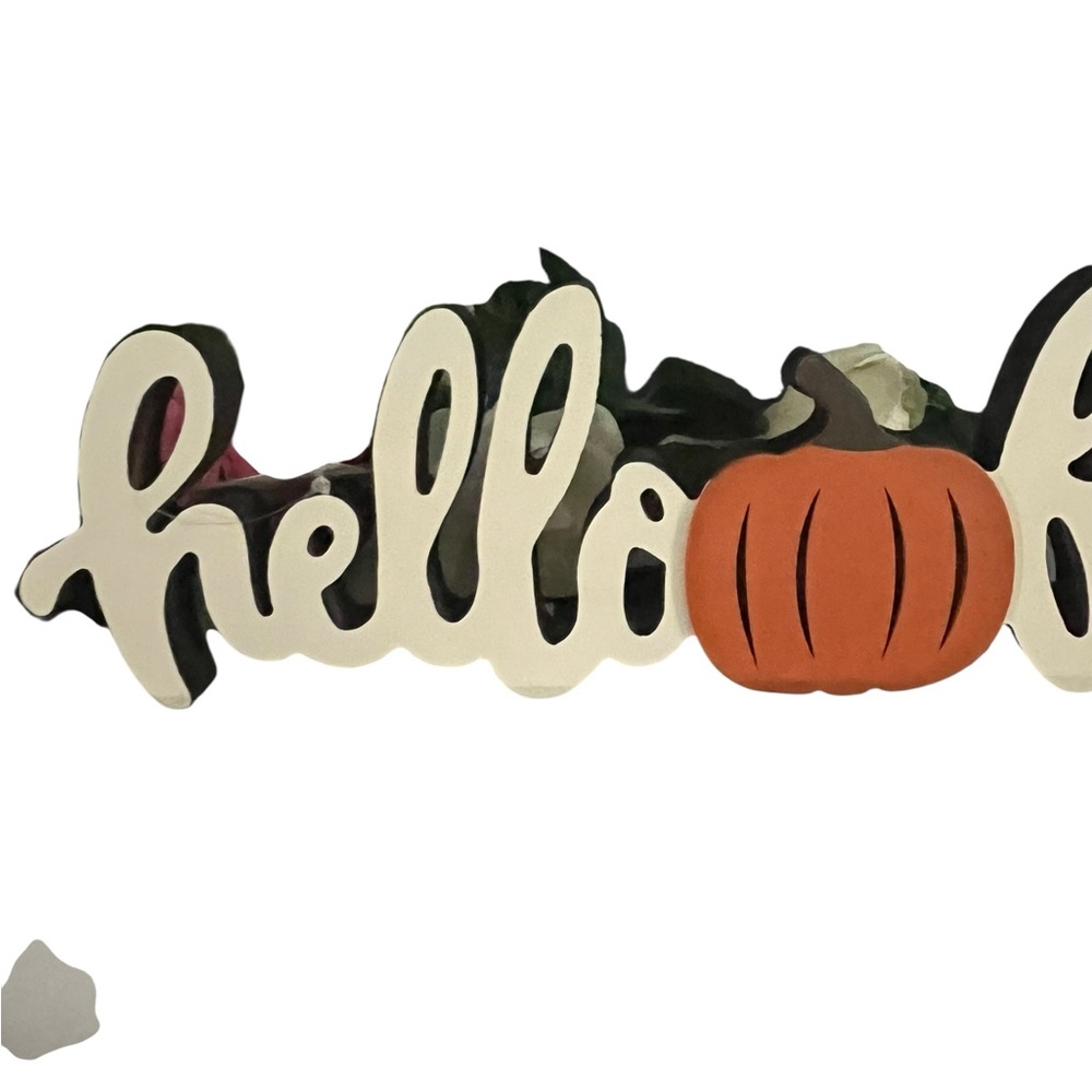 Hello Fall Autumn‎ Pumpkin Rustic Farmhouse Decor - Picture 3 of 4